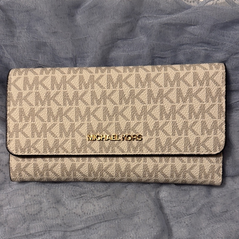Michael Kors Beige Monogram Wallet